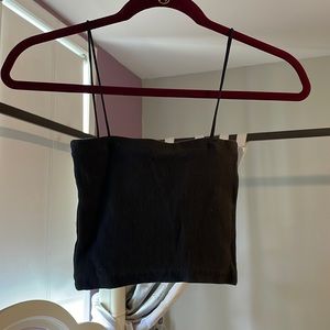 black zara tank top
